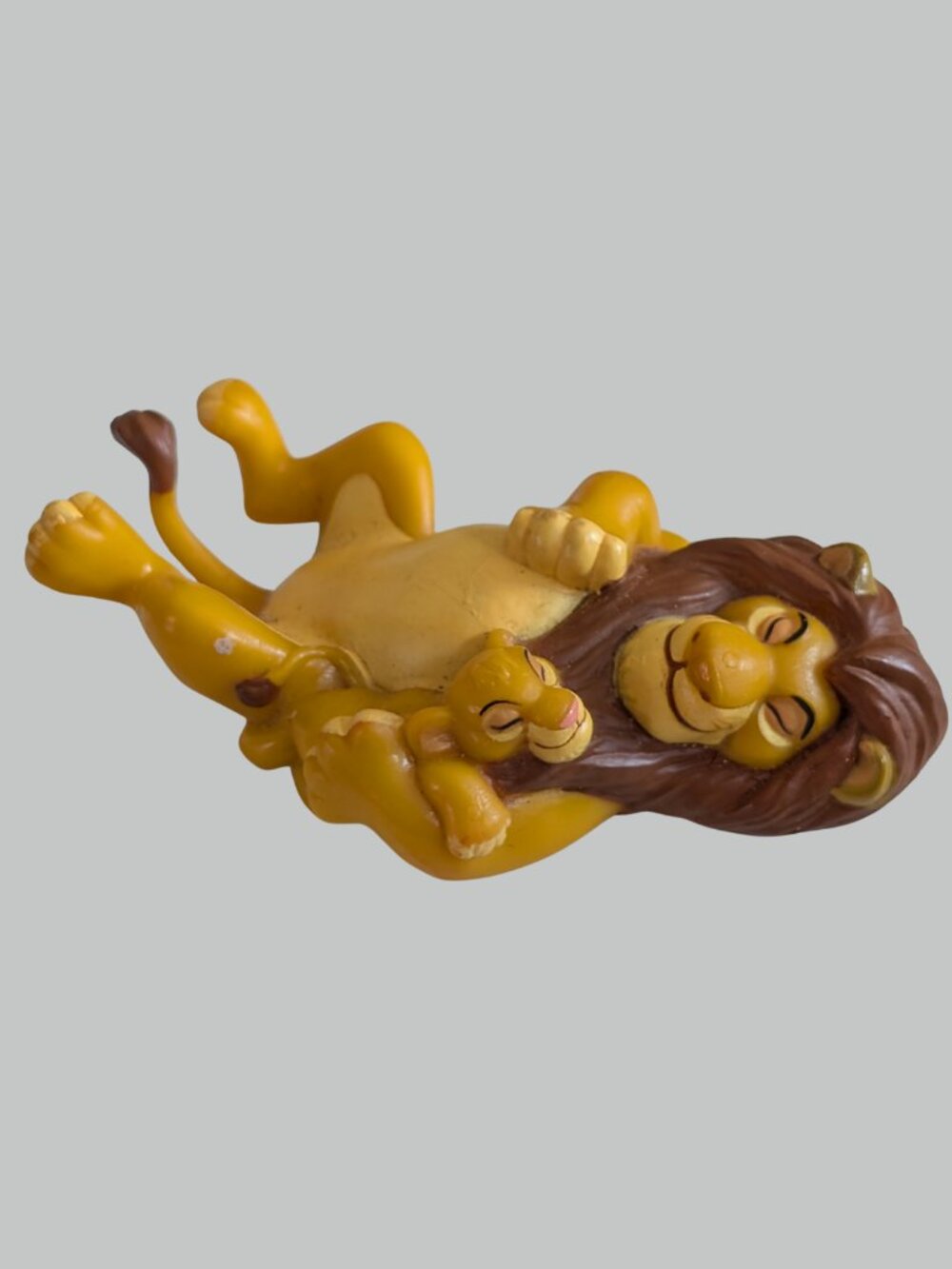 Mufasa and Baby Simba 5" PVC Figure Vintage 1990s The Lion King